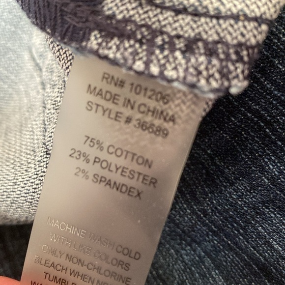 Soft Surroundings Jean Shorts Womans PXS Mid Rise Pull On Comfort Stretch Denim - Picture 10 of 10